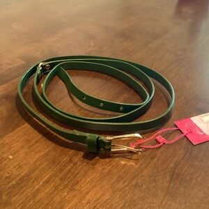 Stylish Green Belt with Silver Buckle